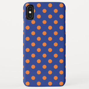 Capa Para iPhone XS Max Bolinhas azuis e alaranjadas