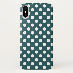 Capa Para iPhone Da Case-Mate Bolinhas brancas na cerceta