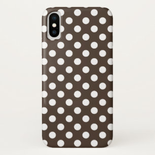 Capa Para iPhone Da Case-Mate Bolinhas brancas no marrom