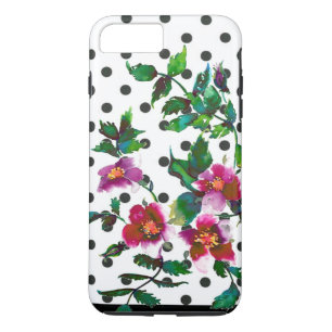 Capa Para iPhone Da Case-Mate Bolinhas de rosas de aquarela magenta, cor-de-rosa