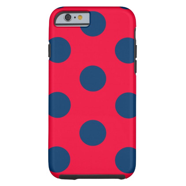 Capa Para iPhone, Case-Mate Bolinhas design (Vermelho e Azul) (Verso)