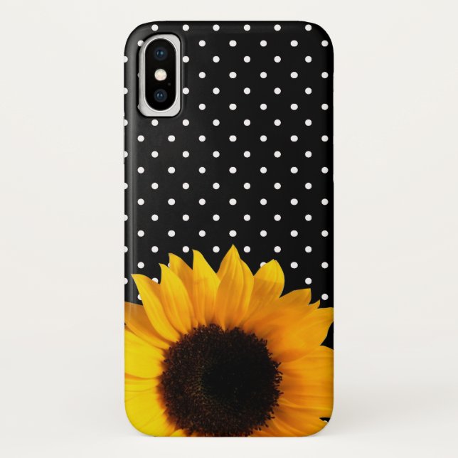 Capa Para iPhone, Case-Mate bolinhas e girassol iPH1 X caixa (Verso)