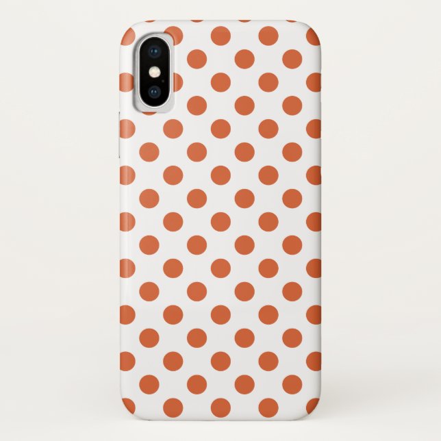 Capa Para iPhone, Case-Mate Bolinhas laranja queimadas (Verso)