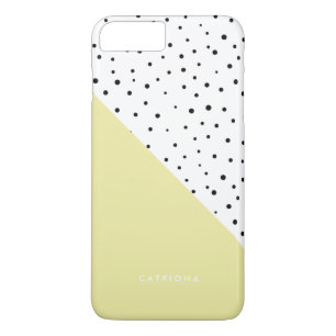 Capa iPhone 8 Plus/7 Plus Bolinhas Patterno Amarelo Personalizado