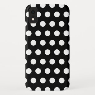 Capa Para iPhone XR Bolinhas preto e branco