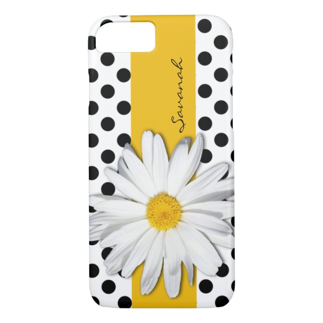 Capa Para iPhone, Case-Mate Bolinhas preto e branco, caso do iPhone 7 da (Verso)