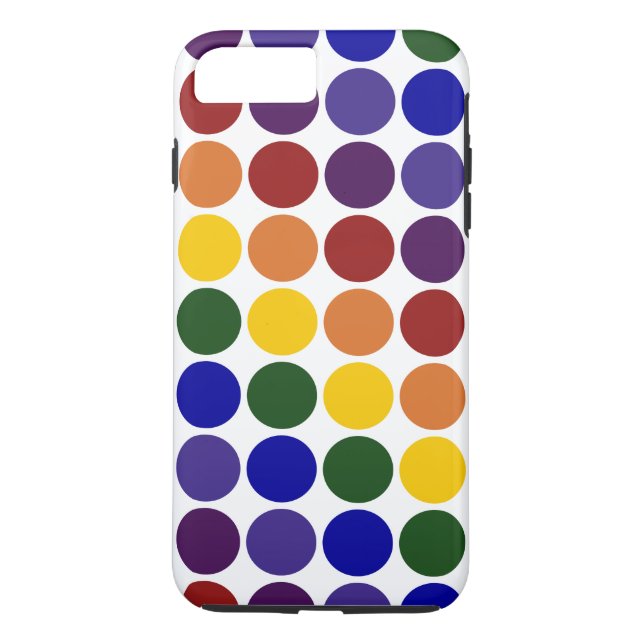 Capa Para iPhone, Case-Mate Bolinhas Rainbow no gabinete White iPhone 8/7 Plus (Verso)