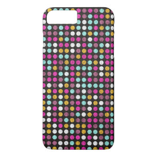 Capa iPhone 8 Plus/7 Plus Bolinhas retros canvas pintadas #4