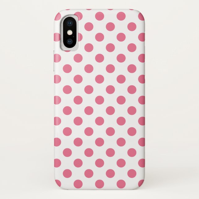 Capa Para iPhone, Case-Mate Bolinhas rosa e branca (Verso)