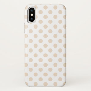 Capa Para iPhone X Bolinhas Tan