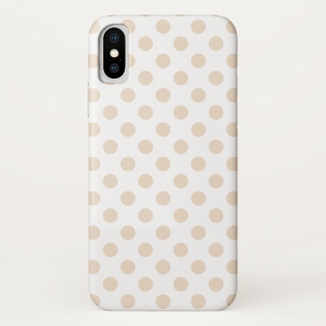 Capa Para iPhone, Case-Mate Bolinhas Tan (Verso)