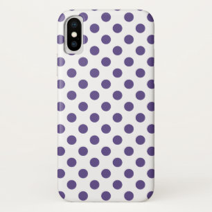 Capa Para iPhone X Bolinhas ultravioletas em branco