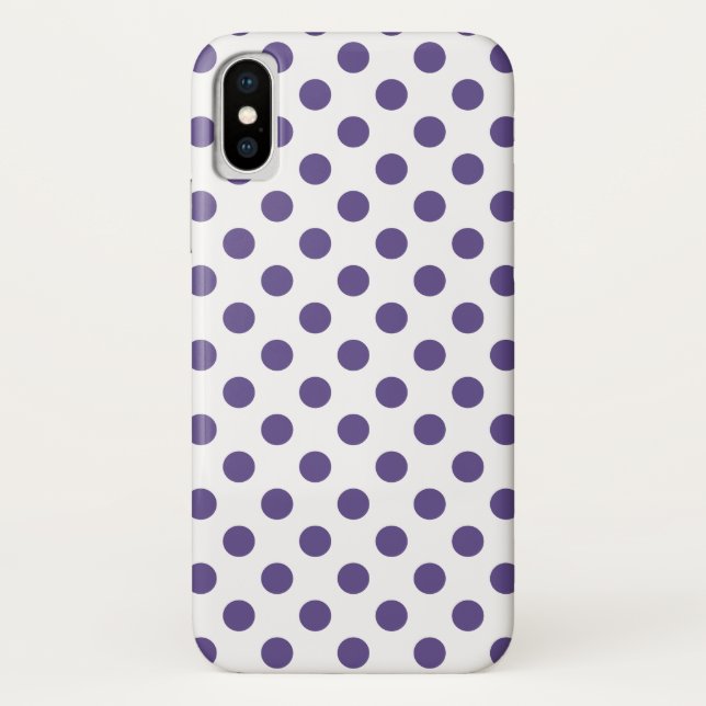Capa Para iPhone, Case-Mate Bolinhas ultravioletas em branco (Verso)