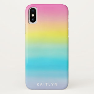 Capa Para iPhone Da Case-Mate Bonito Pastel Ombre - Nome Rapariga