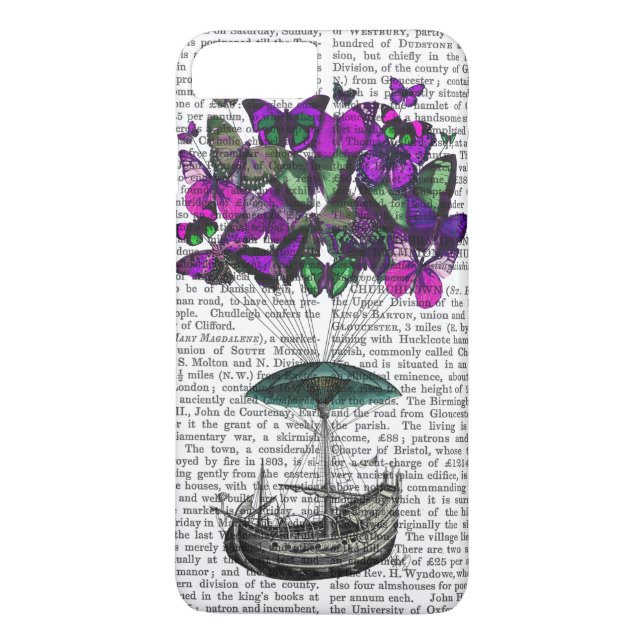 Capa Para iPhone, Case-Mate Borboleta 2 Roxo e Verde (Verso)