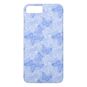 Capa iPhone 8 Plus/7 Plus Borboleta Azul