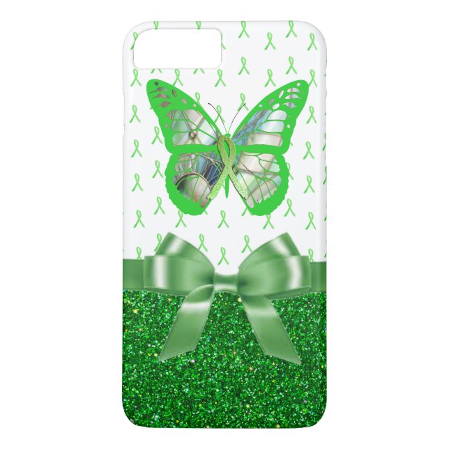 Capa Para iPhone, Case-Mate Borboleta de Faux Brilho de Conscientização da Doe (Verso)