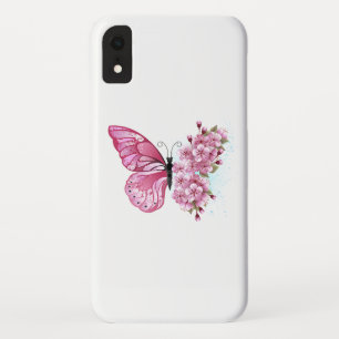 Capa Para iPhone Da Case-Mate Borboleta Flor com Sakura Rosa