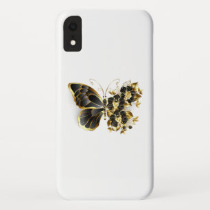 Capa Para iPhone Da Case-Mate Borboleta Flor Dourada com Orquídea Preta