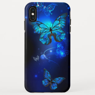 Capa Para iPhone Da Case-Mate Borboleta Morpho no Fundo Escuro