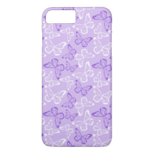 Capa iPhone 8 Plus/7 Plus Borboleta Roxa