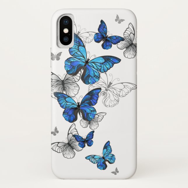 Capa Para iPhone, Case-Mate Borboletas Azuis Morpho (Verso)