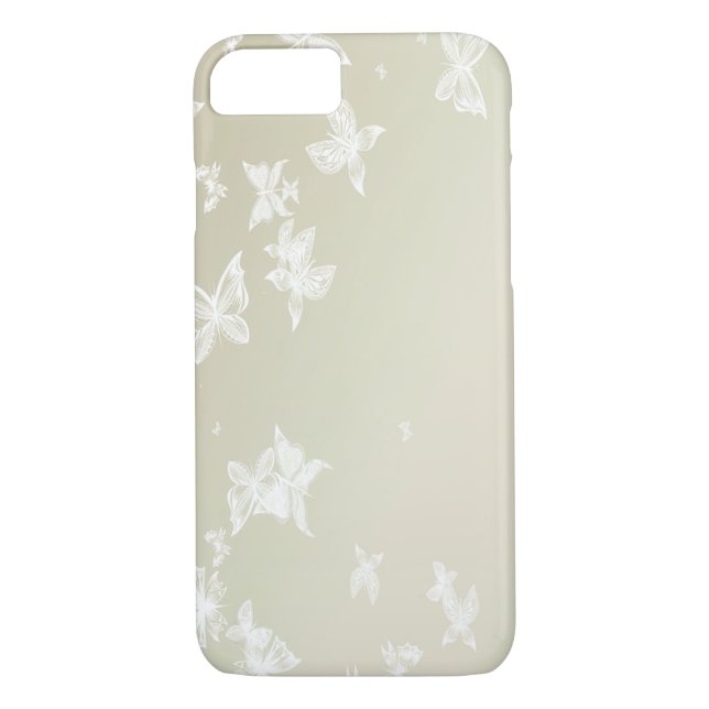 Capa Para iPhone, Case-Mate Borboletas brancas (Verso)