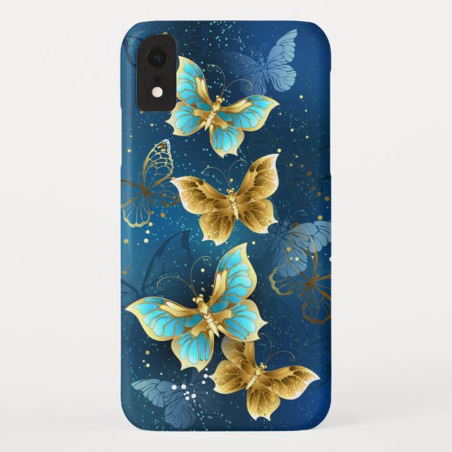 Capa Para iPhone, Case-Mate Borboletas de ouro (Verso)