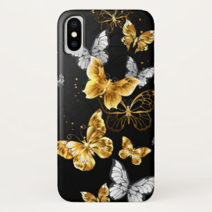 Capa Para iPhone Da Case-Mate Borboletas Douradas e brancas