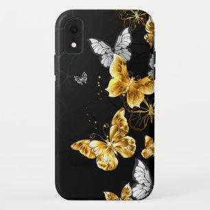 Capa Para iPhone Da Case-Mate Borboletas Douradas e brancas