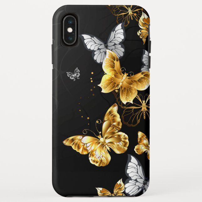 Capa Para iPhone, Case-Mate Borboletas Douradas e brancas (Verso)