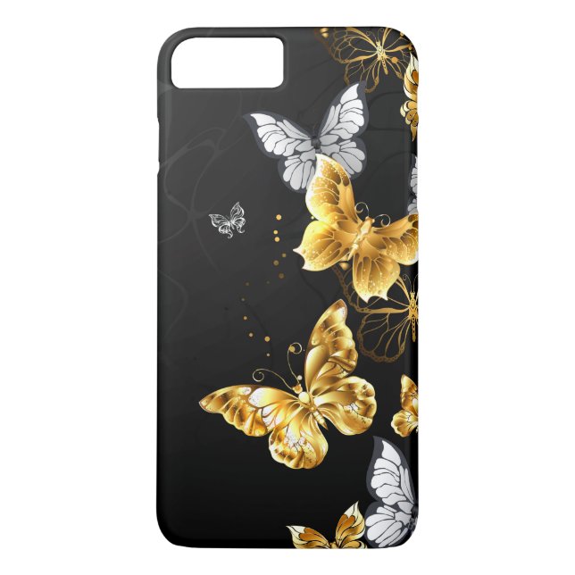 Capa Para iPhone, Case-Mate Borboletas Douradas e brancas (Verso)