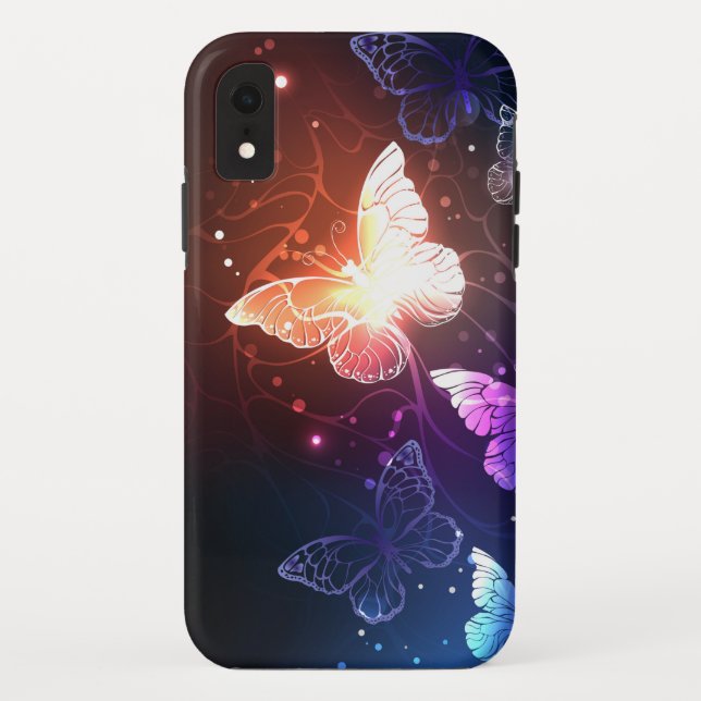 Capa Para iPhone, Case-Mate Borboletas noturnas brilhantes (Verso)