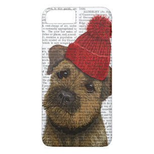 Capa iPhone 8 Plus/7 Plus Borda com chat vermelho de bobble 3