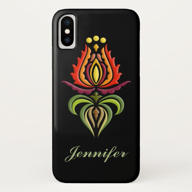 Capa Para iPhone, Case-Mate Bordado extravagante do envoltório - arte popular (Verso)