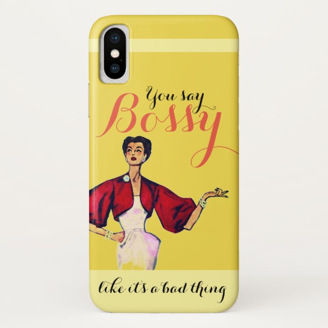 Capa Para iPhone, Case-Mate Bossy Gal Retro Yellow (Verso)