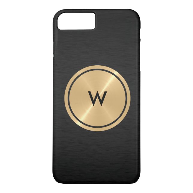 Capa Para iPhone, Case-Mate Botão Dourado e metal preto sem manchas (Verso)