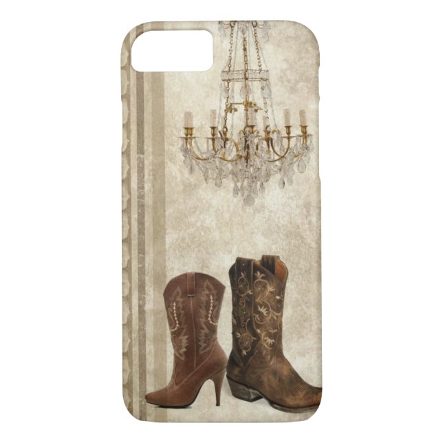 Capa Para iPhone, Case-Mate Botas de vaqueiro rústicas do país ocidental do (Verso)