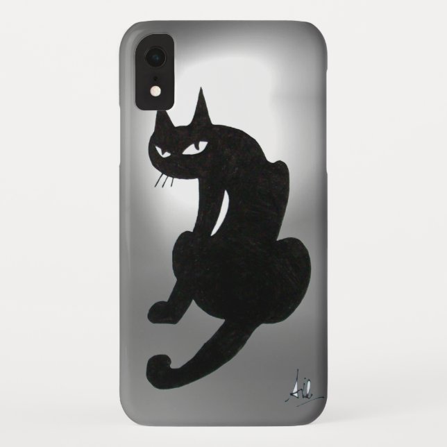 Capa Para iPhone, Case-Mate branco-gato-do-mato-preto (Verso)