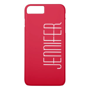 Capa Para iPhone Da Case-Mate Bright Cherry Red, Minimalista, Nome Personalizado