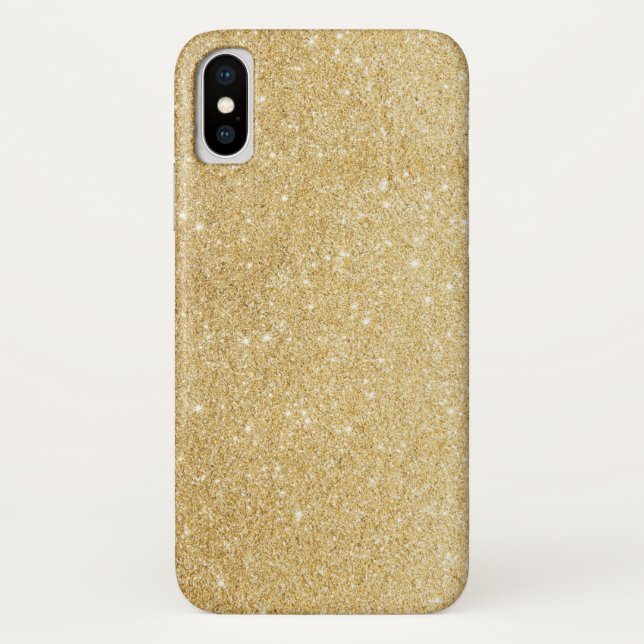 Capa Para iPhone, Case-Mate Brilho Dourado do falso elegante (Verso)