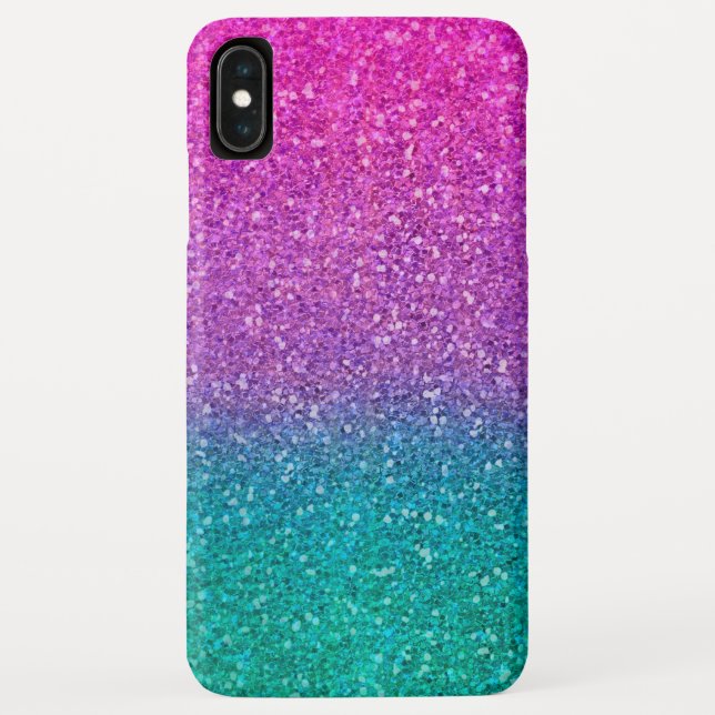 Capa Para iPhone, Case-Mate Brilho Espelhado Rosa Azul Turquesa e Roxo (Verso)