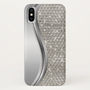 Capa Para iPhone Da Case-Mate Brilho Prata Glam Bling Olhar Metal