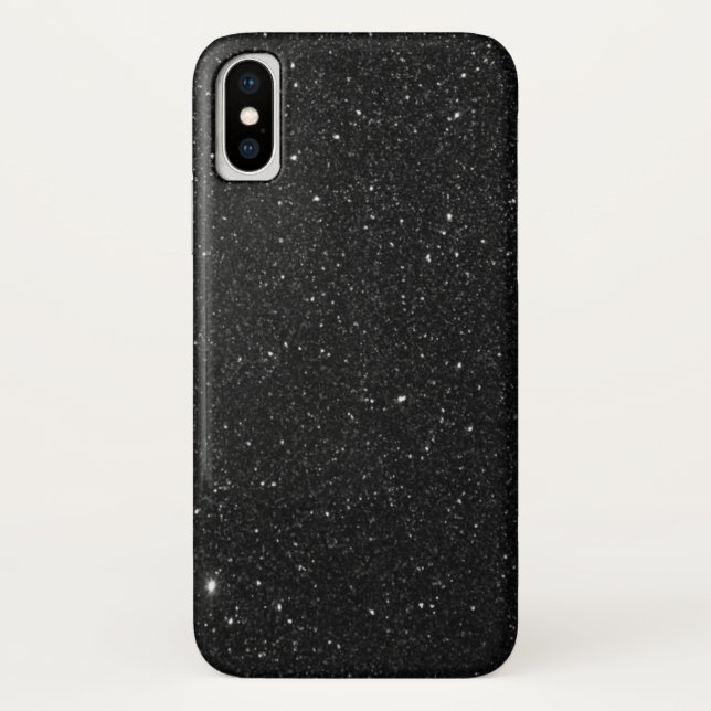 Capa Para iPhone, Case-Mate Brilho preto Glitter Brilhante (Verso)