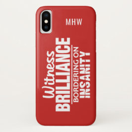 Capa Para iPhone Da Case-Mate BRILLIANCE VS INSANIDADE monograma personalizado e
