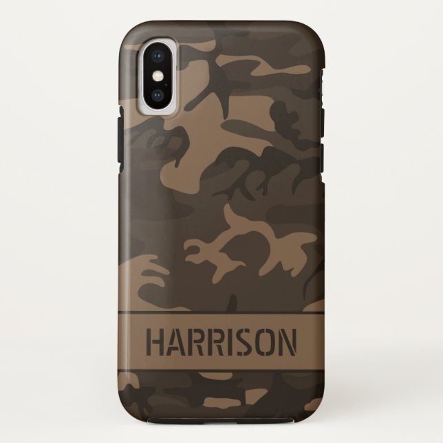 Capa Para iPhone, Case-Mate Brown Camouflage (Verso)