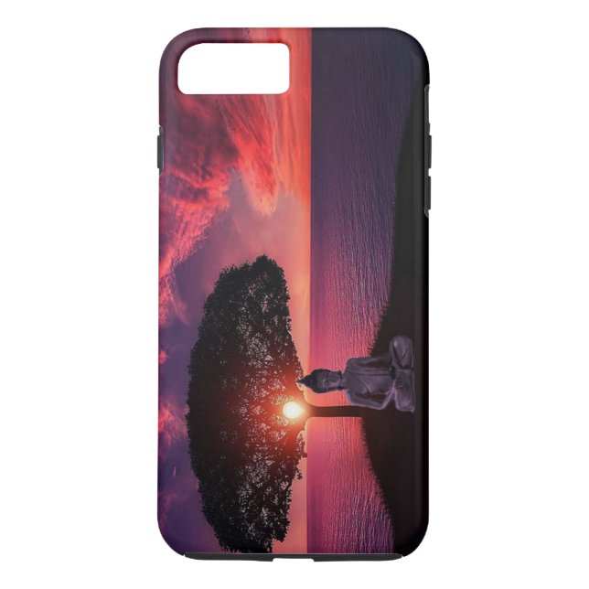 Capa Para iPhone, Case-Mate Buddha no céu vermelho da noite (Verso)