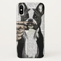 Buldogue francês e bigode indicador