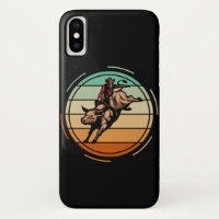 Bull Riding Rodeo Rider Cowboy Western Vintage