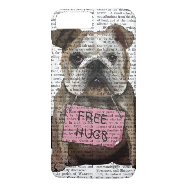 Capa Para iPhone, Case-Mate Bulldog Free Hugs (Verso)